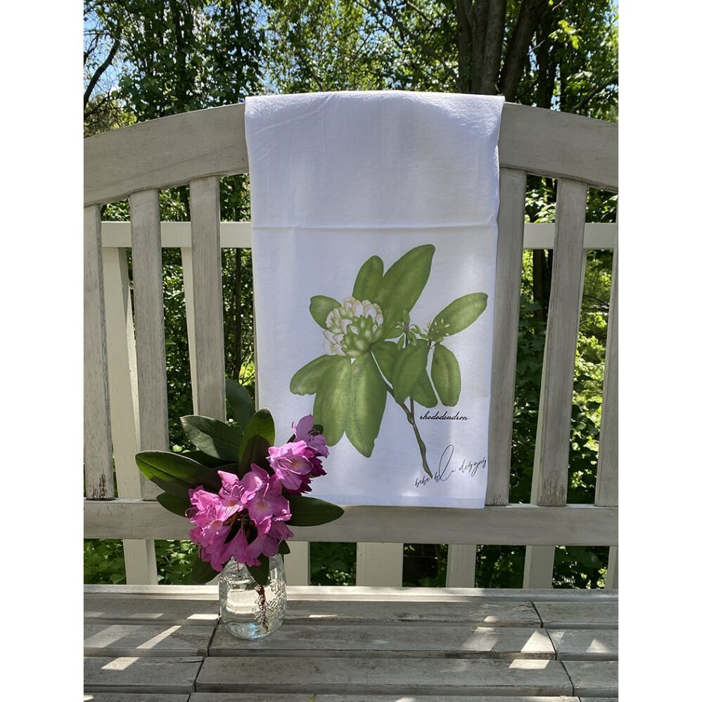 rhododendron flour sack towel