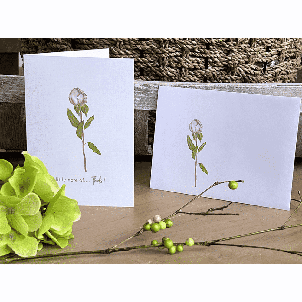 rosebud petite note card