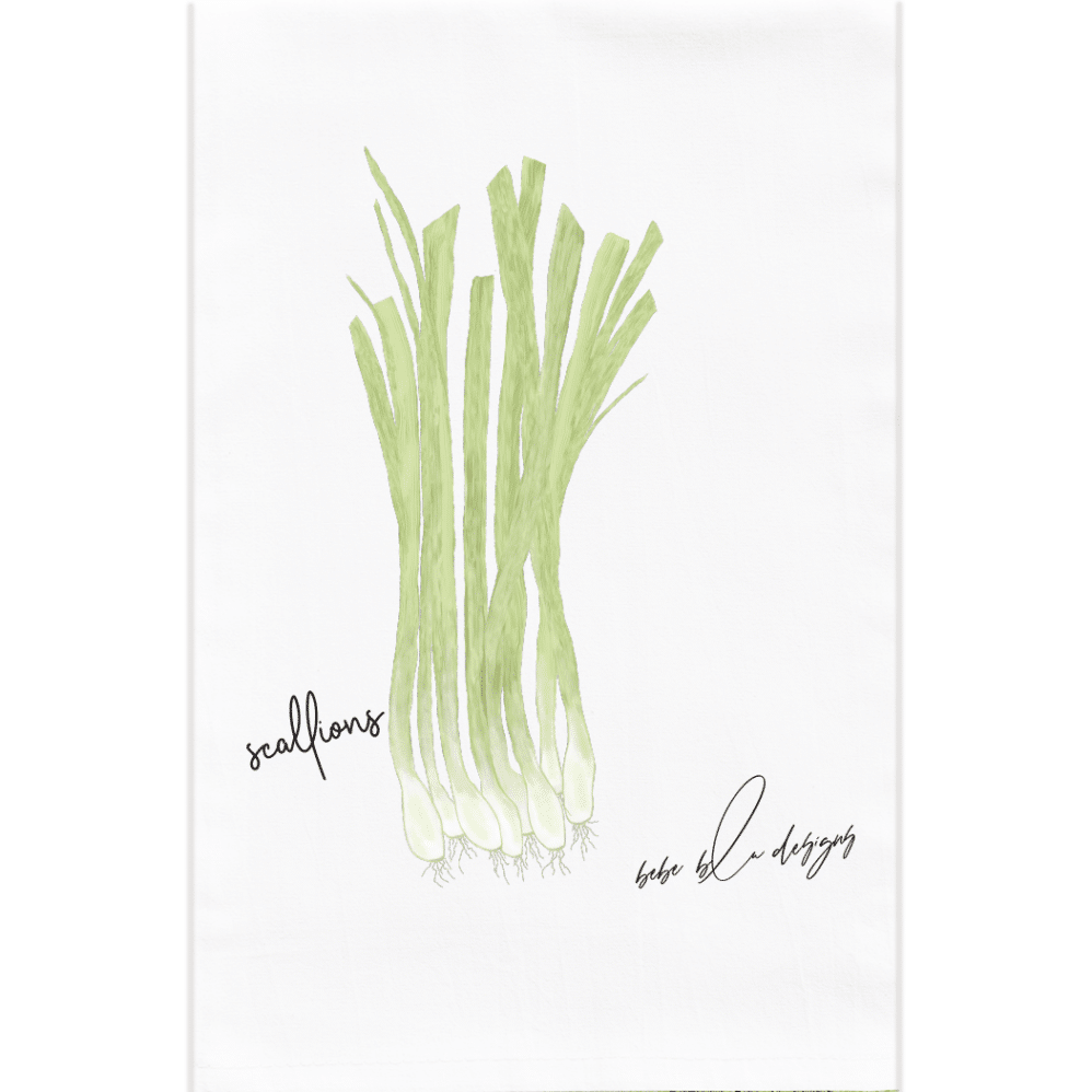 scallions flour sack towel