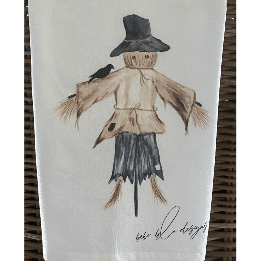 scarecrow flour sack towel