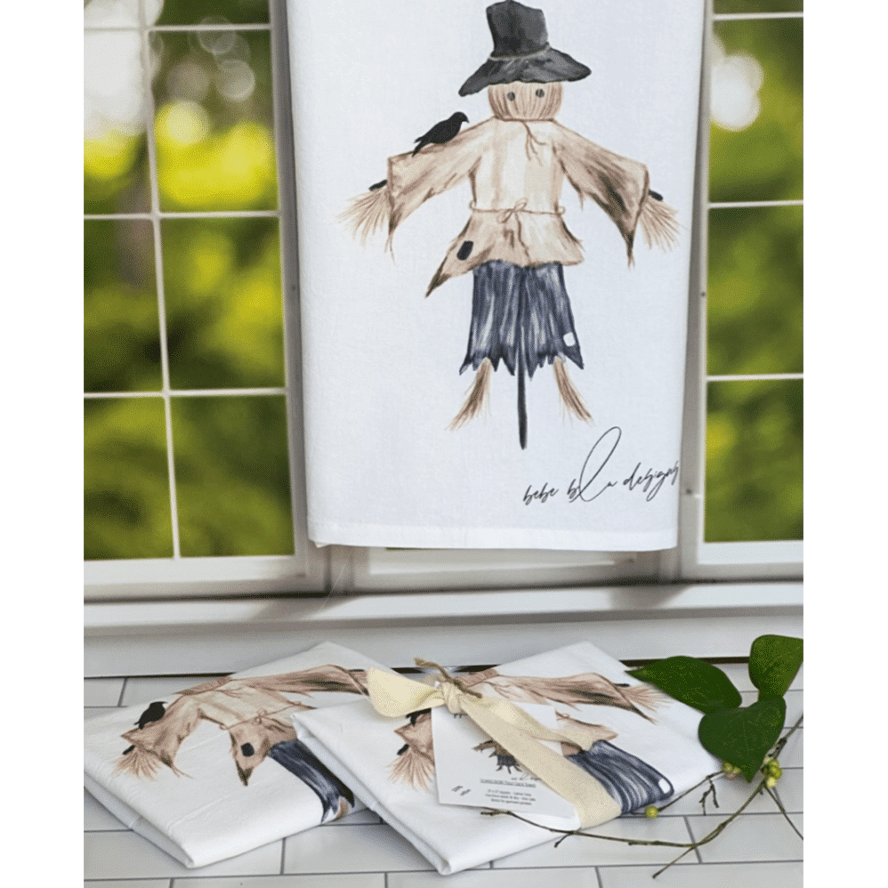 scarecrow flour sack towel