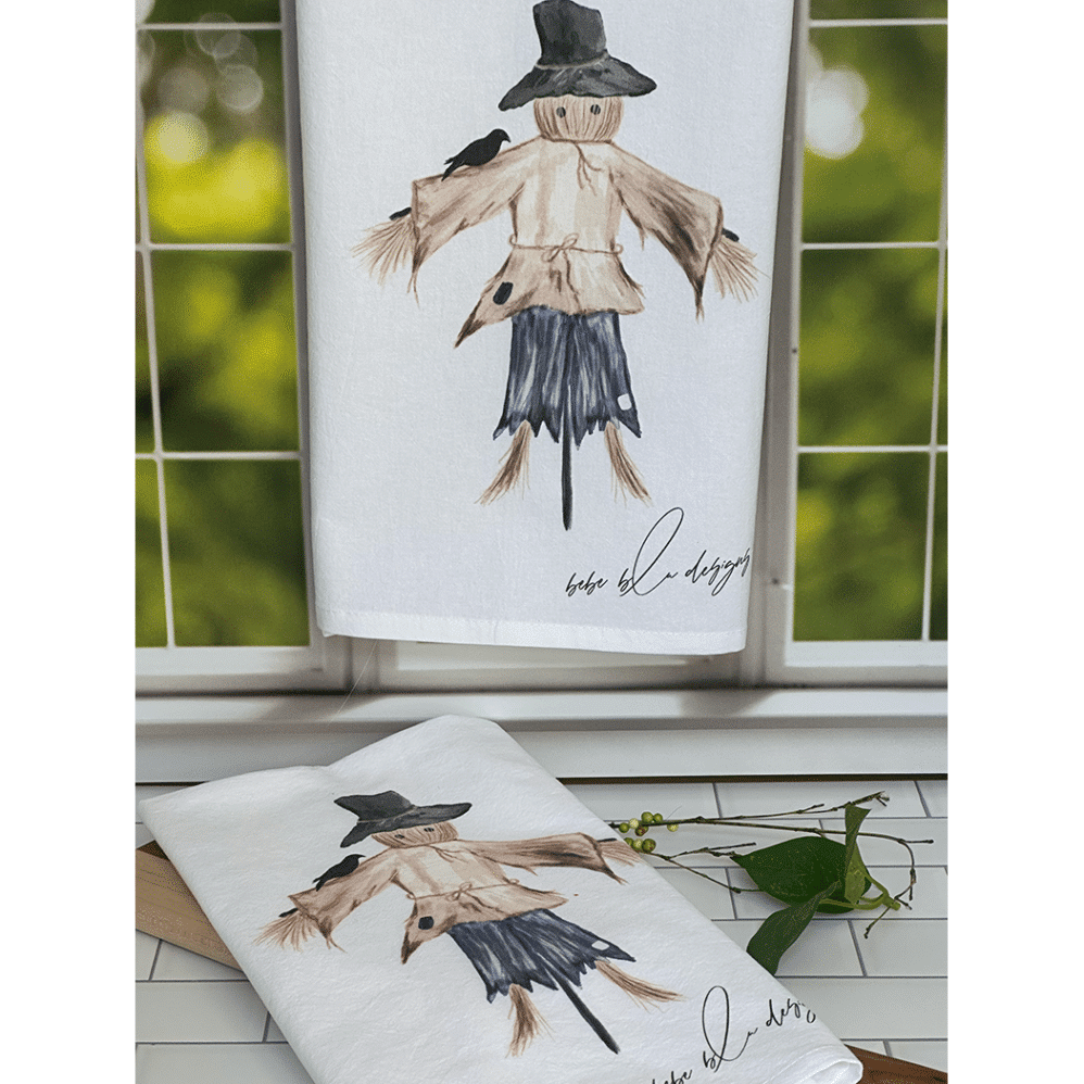 scarecrow flour sack towel