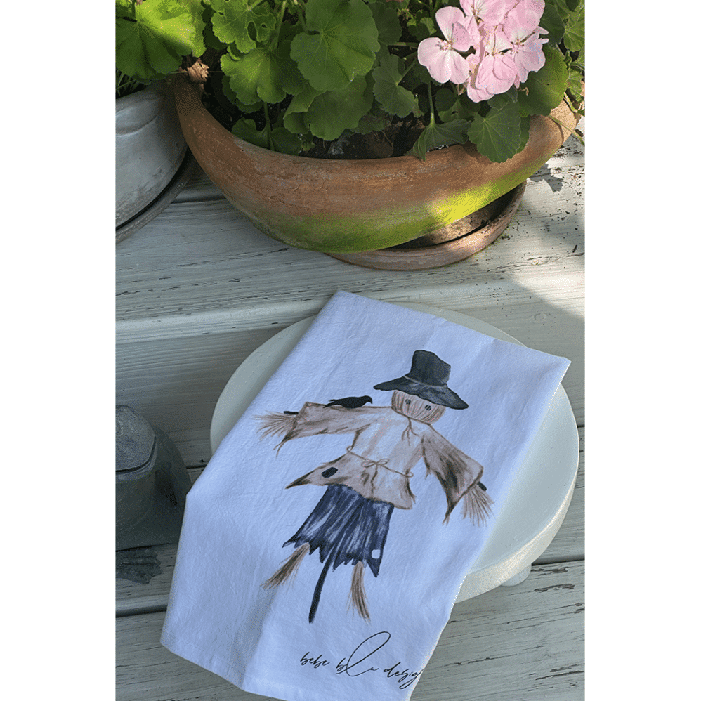 scarecrow flour sack towel