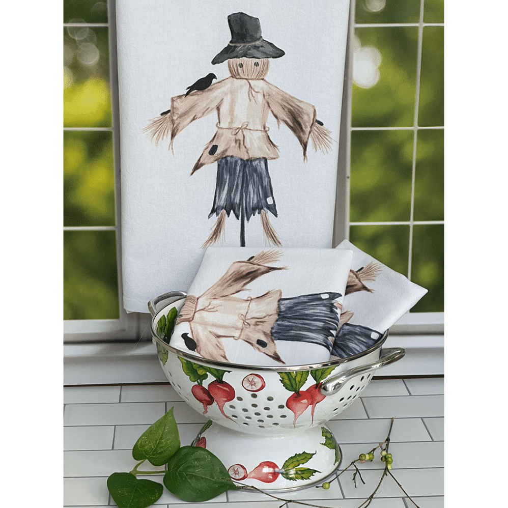 scarecrow flour sack towel