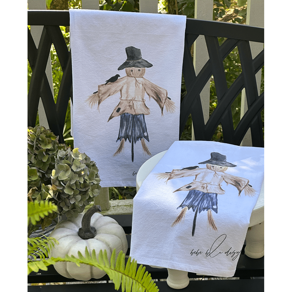 scarecrow flour sack towel