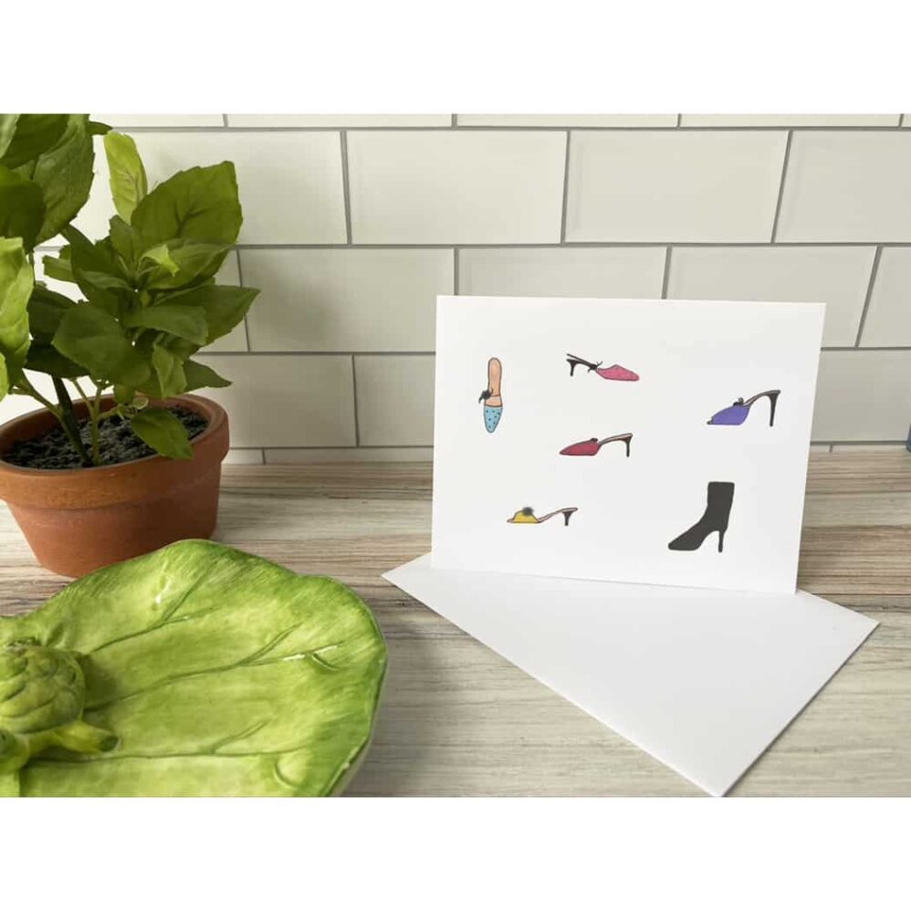 shoes note card