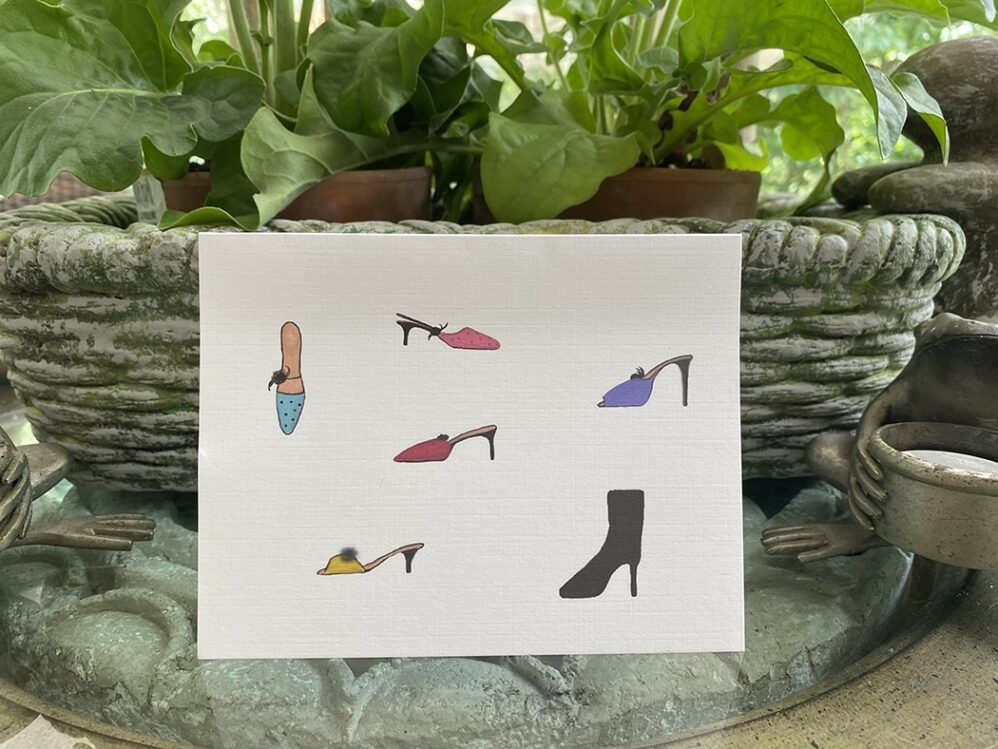 shoes note card