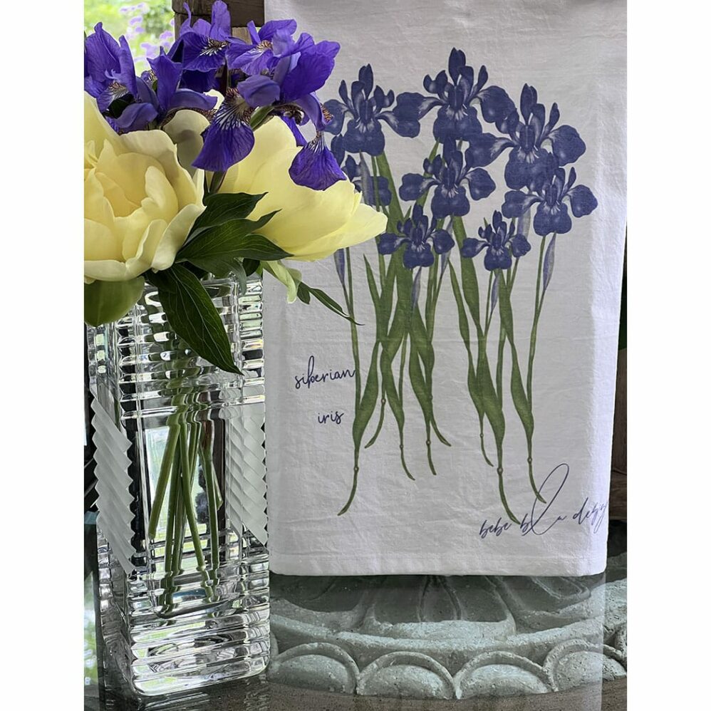 siberian iris flour sack towel