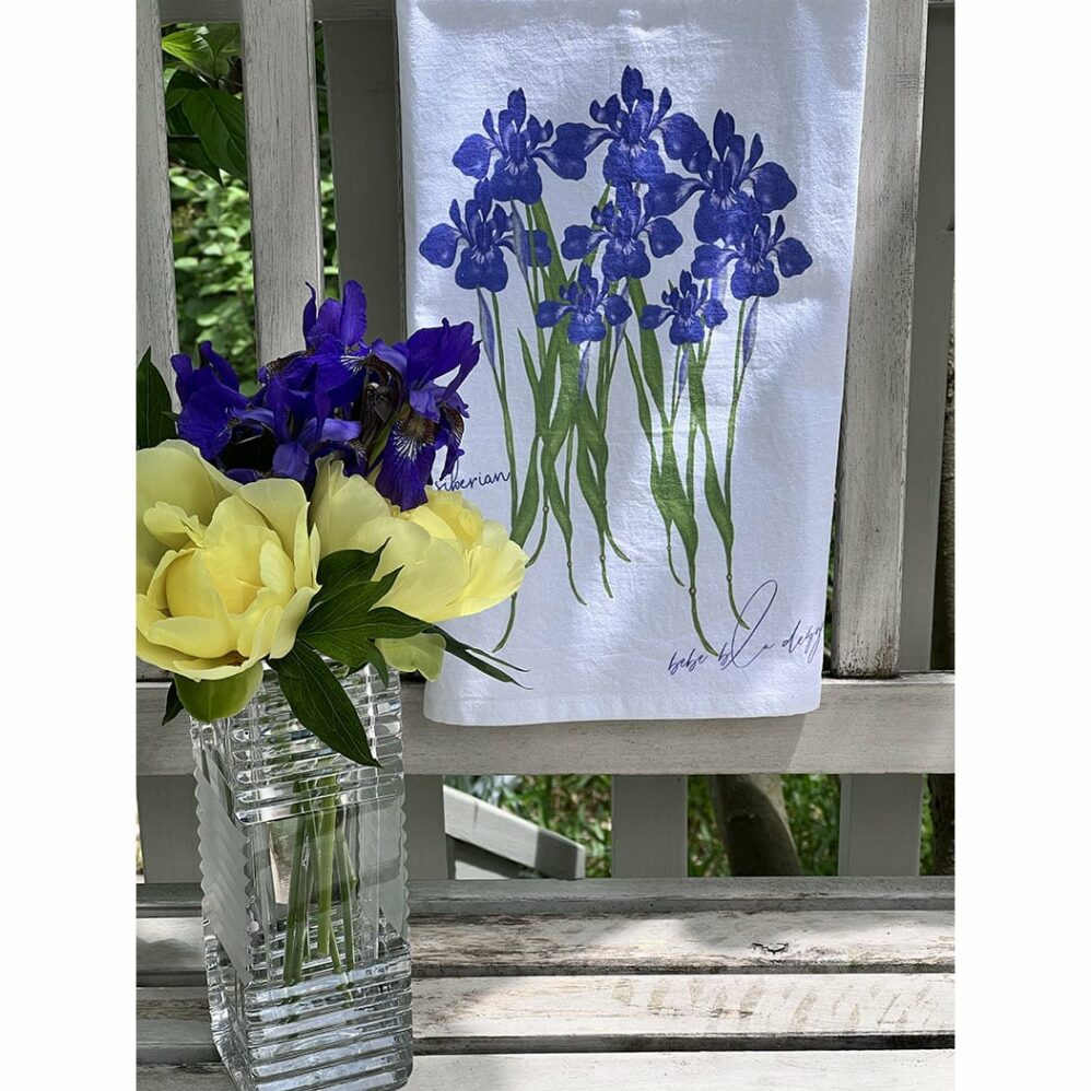 siberian iris flour sack towel