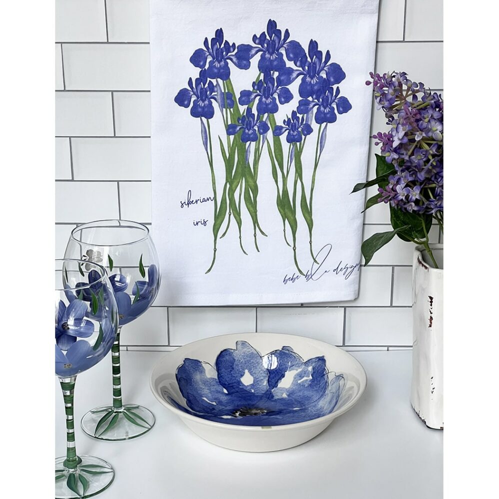 Siberian Iris Flour Sack Towel
