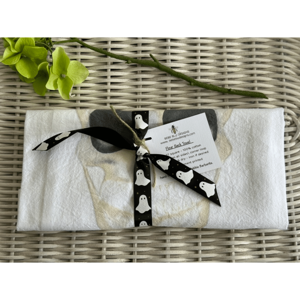 skull flour sack towel
