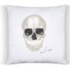 a cool looking skull wearing sunglasses on a square 16 x 16 inch pillow