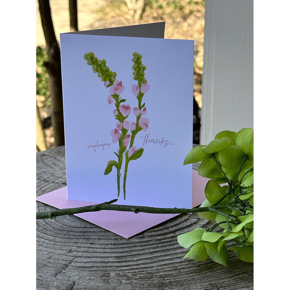 snapdragon note card