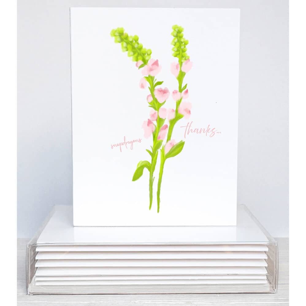 snapdragon thank you note card