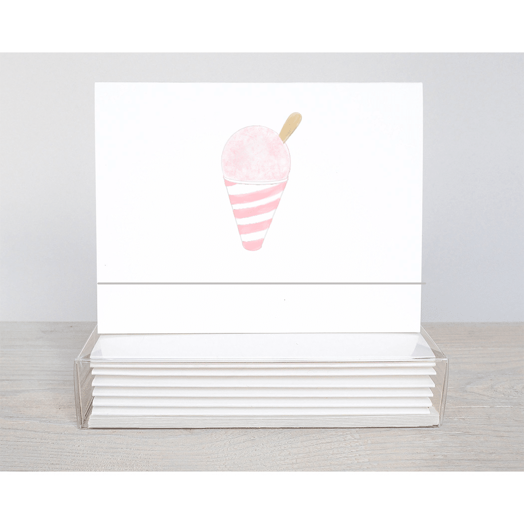 snow cone note cards
