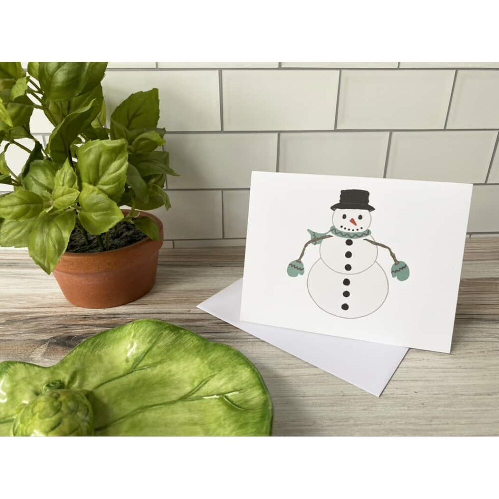 snowman note cards