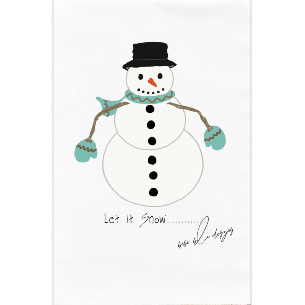 snowman flour sack towel