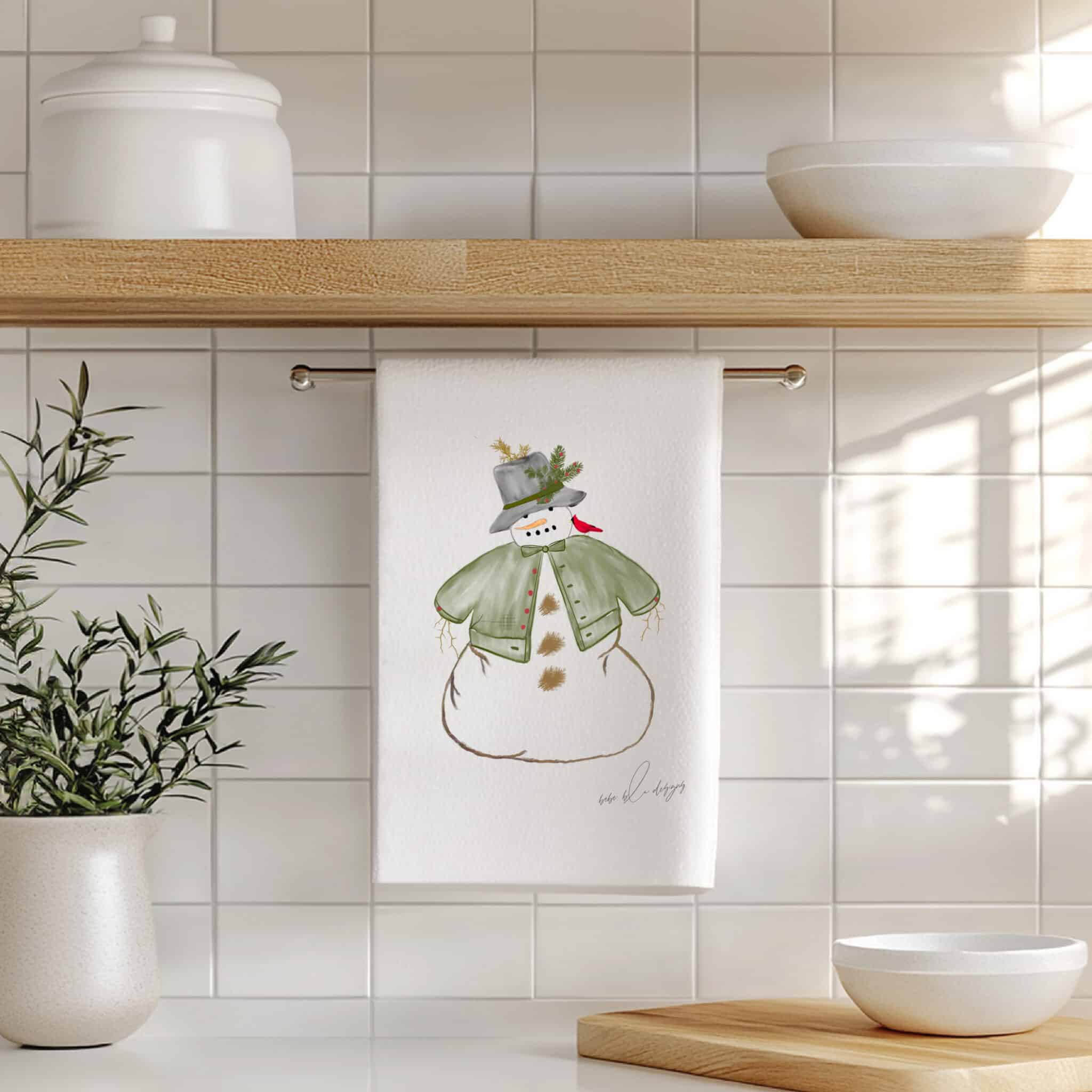snowman in nature kitchen