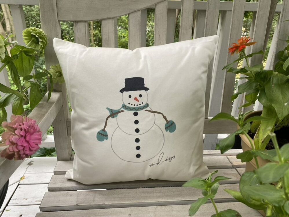 snowman pillow