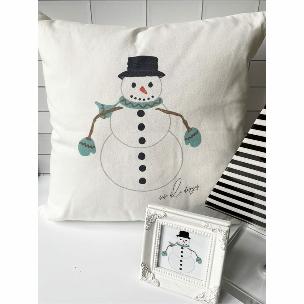 snowman pillow