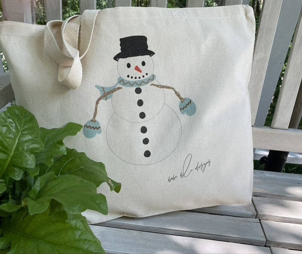 snowman tote