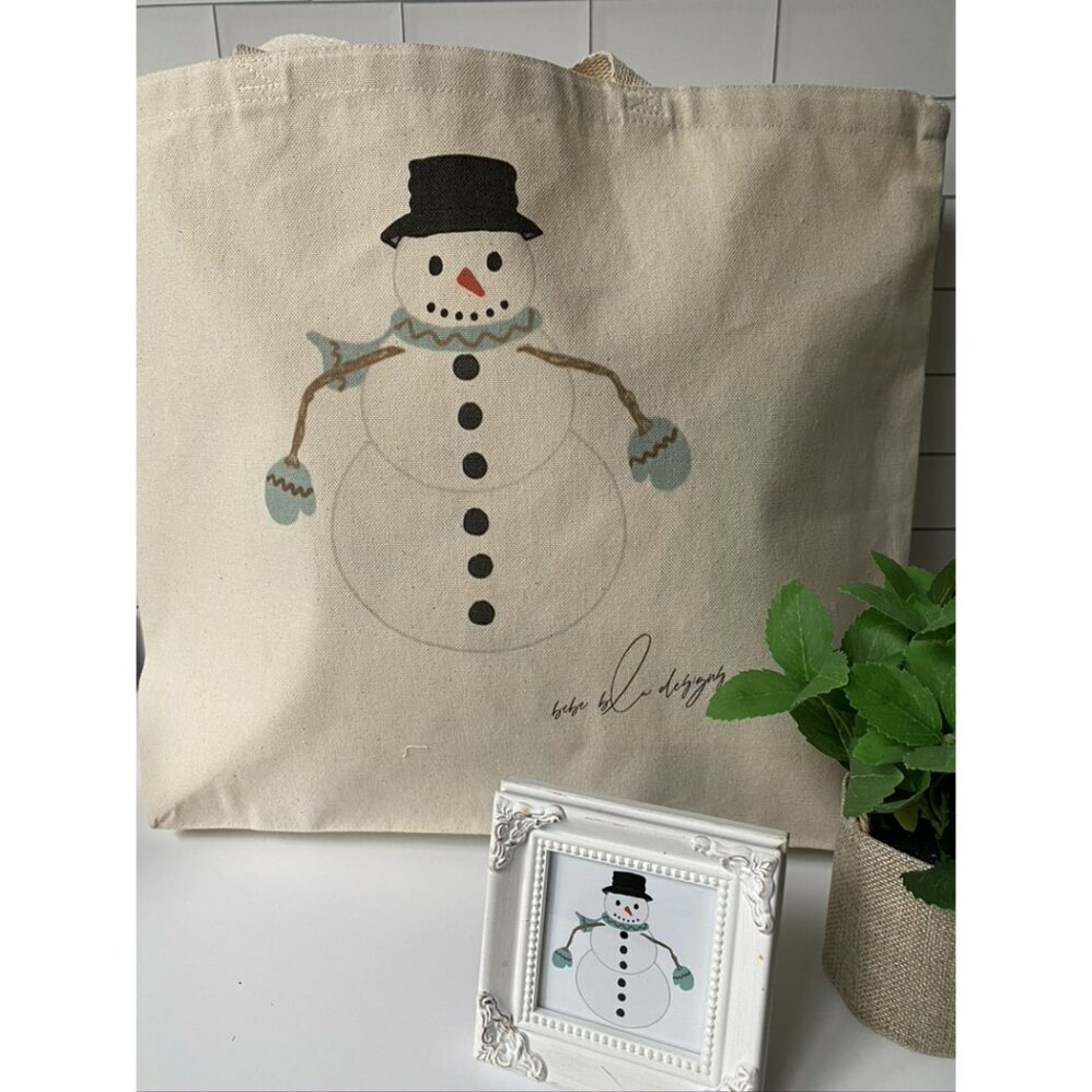 snowman tote for web