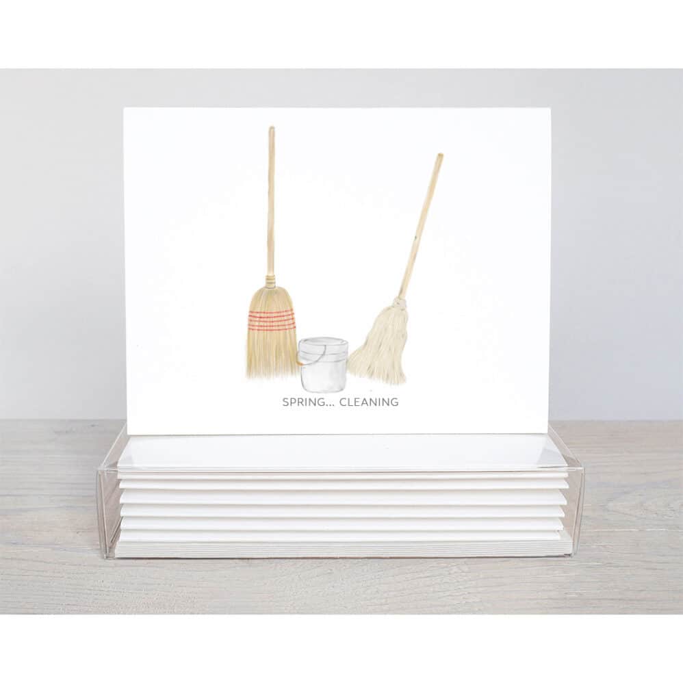 spring cleaning note cards