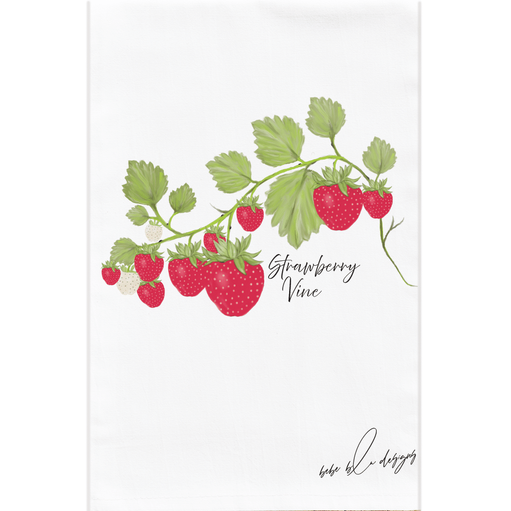 strawberry vine flour sack