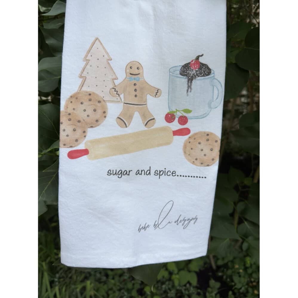 sugar and spice flour sack towel