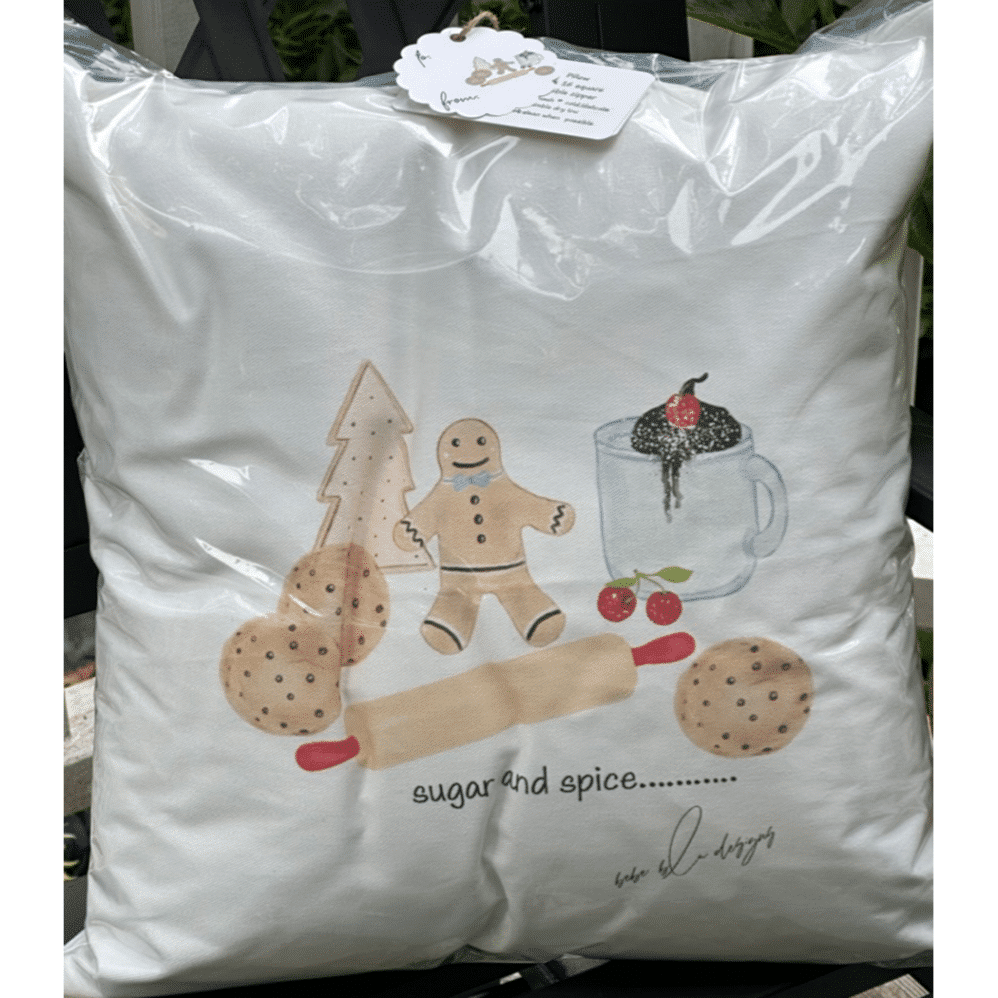 sugar and spice pillow wrapped