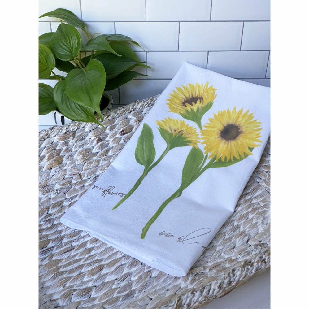 sunflower flour sack towel