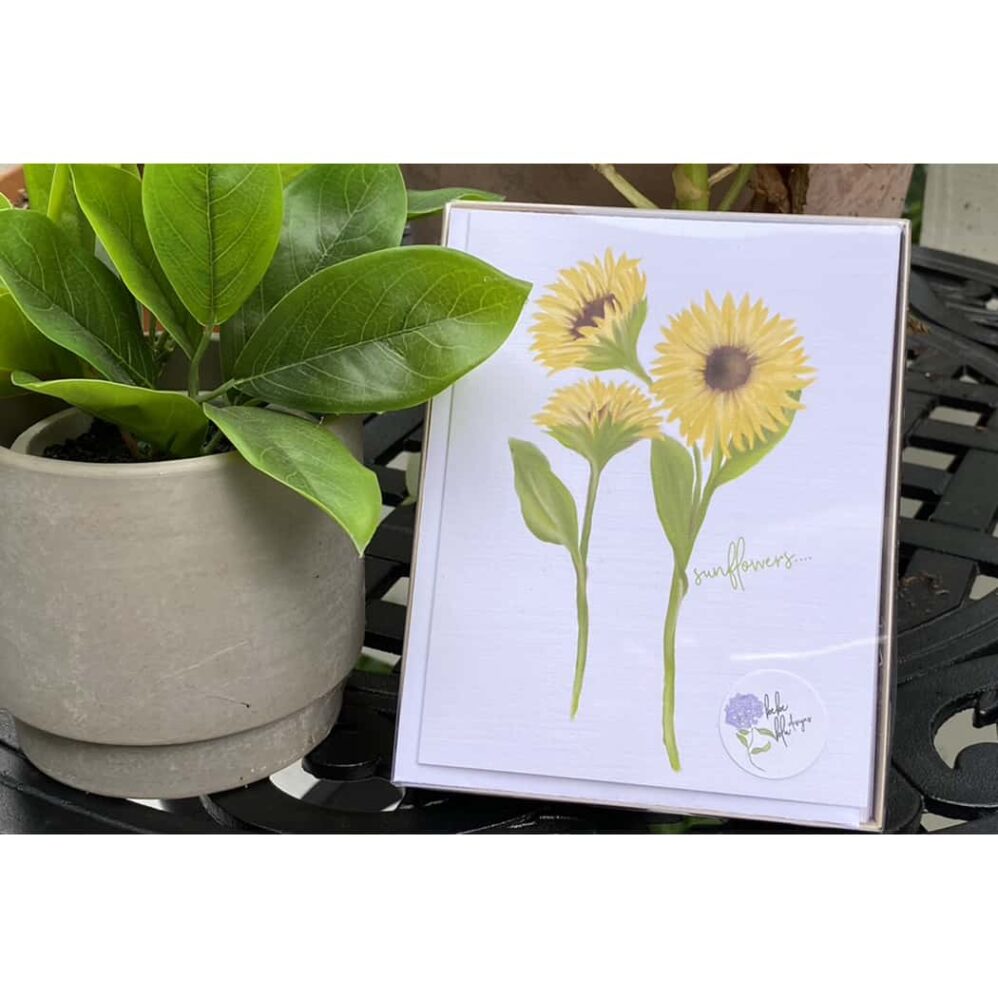 sunflower note cards