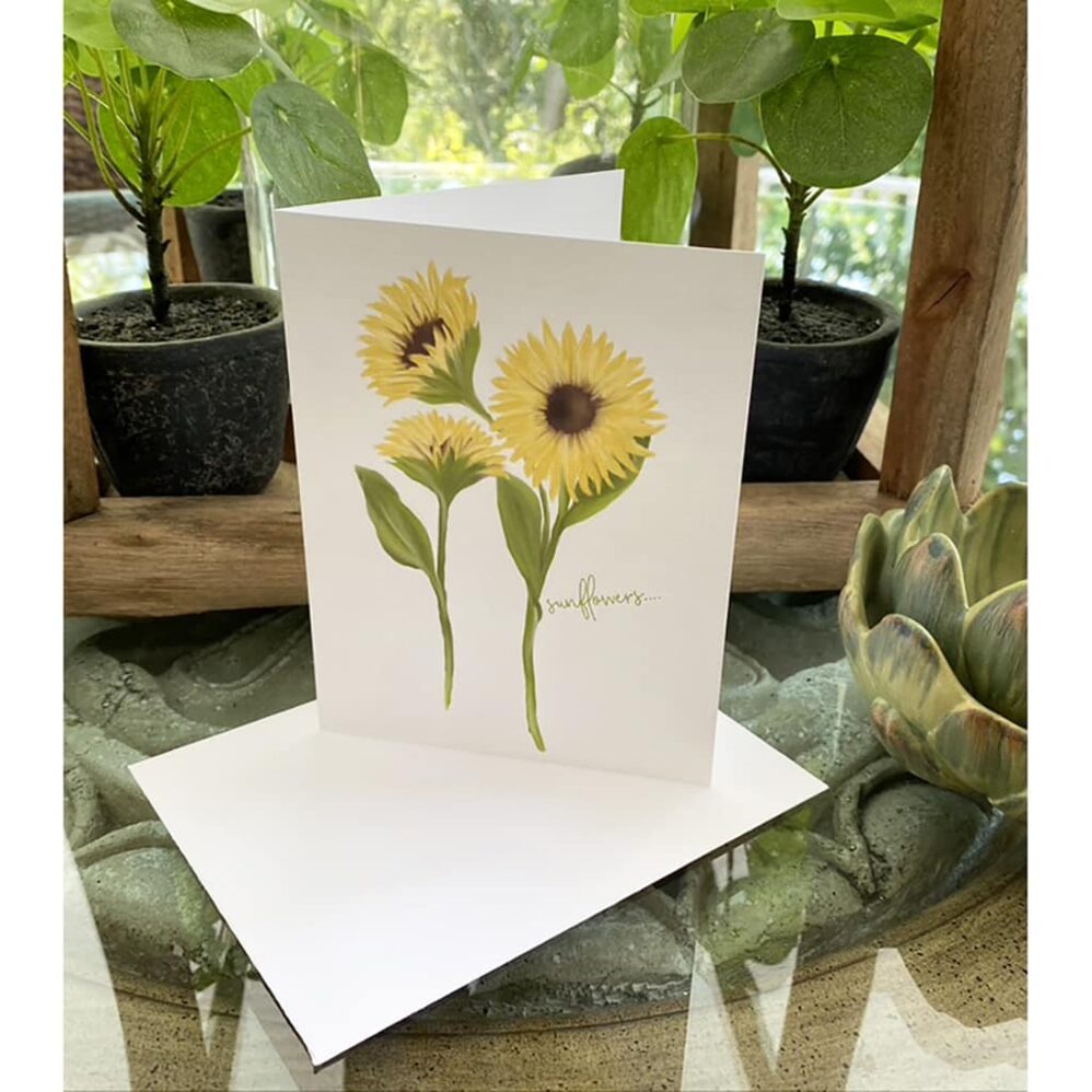 sunflower note card