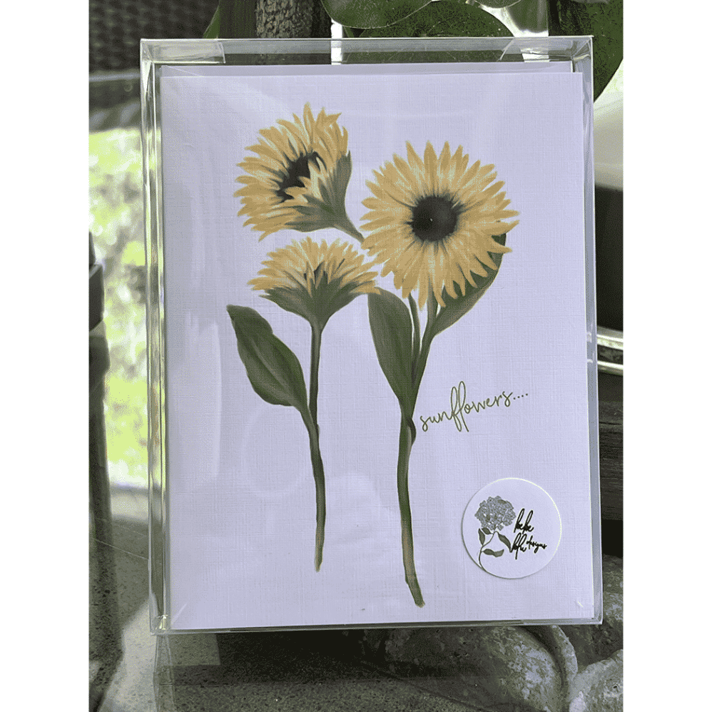 sunflower note cards