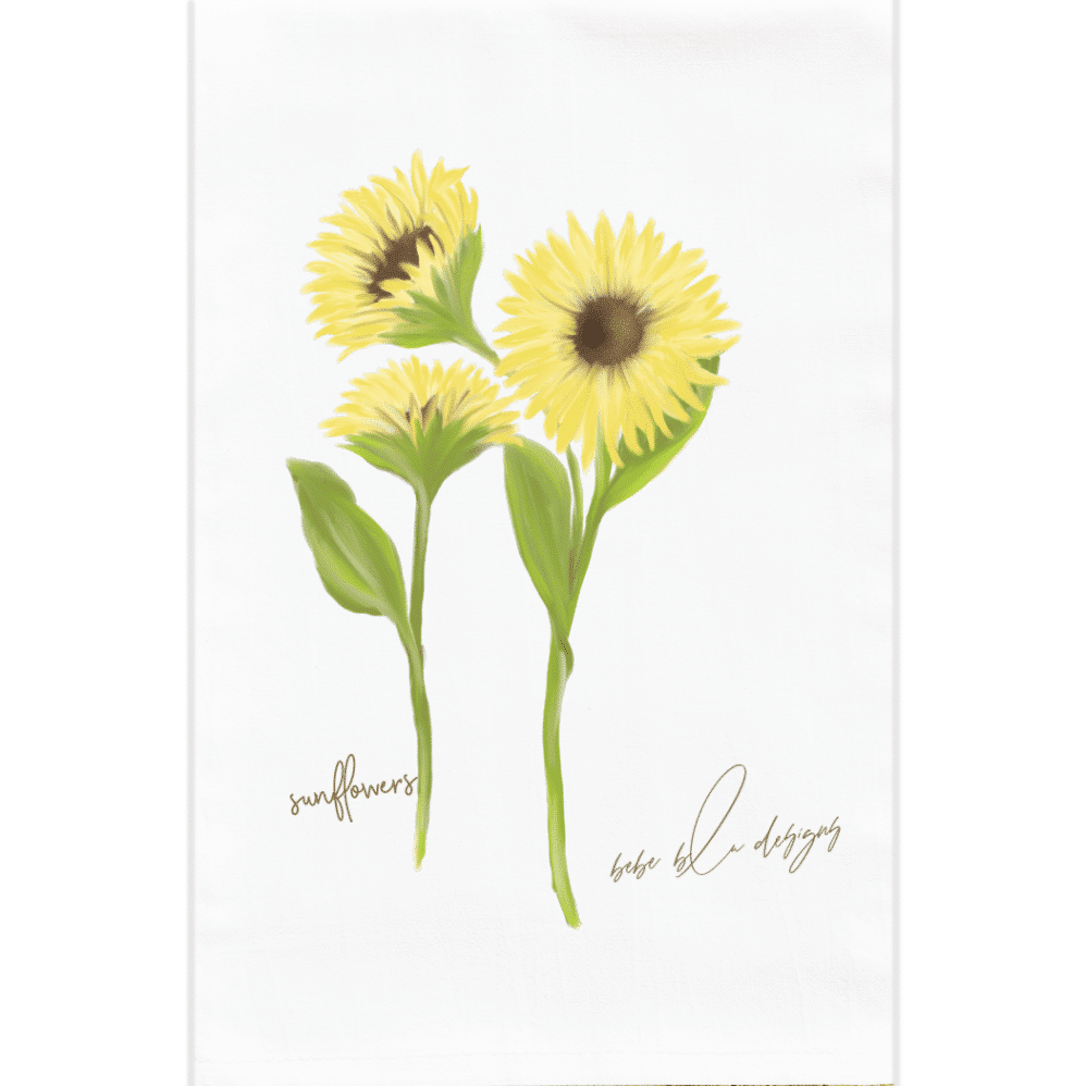 sunflower flour sack towel