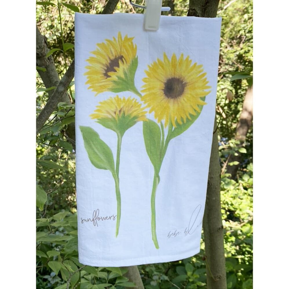 sunflower flour sack towel