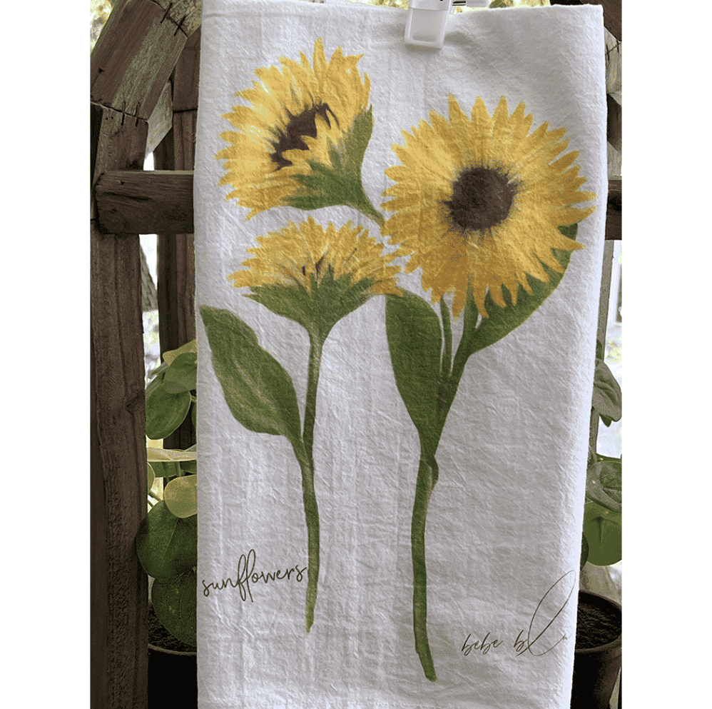 sunflower flour sack towel