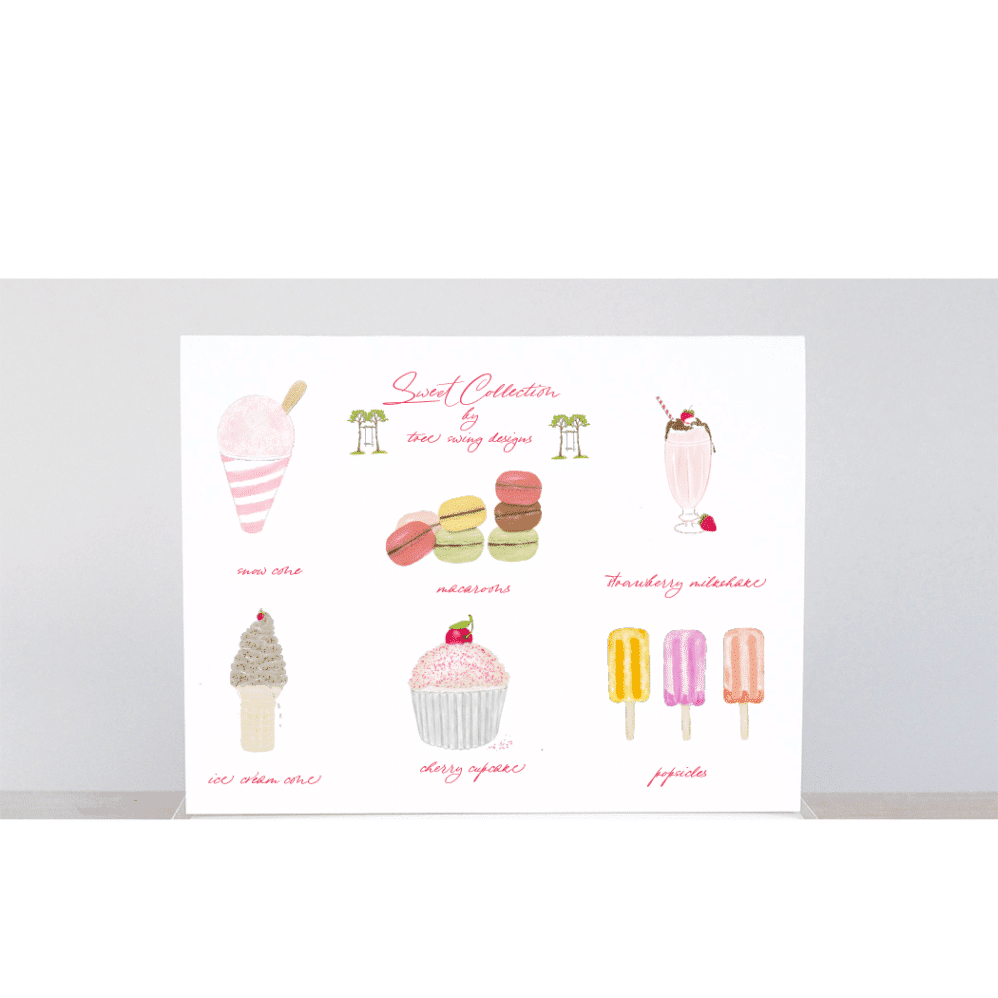 sweet collection note cards