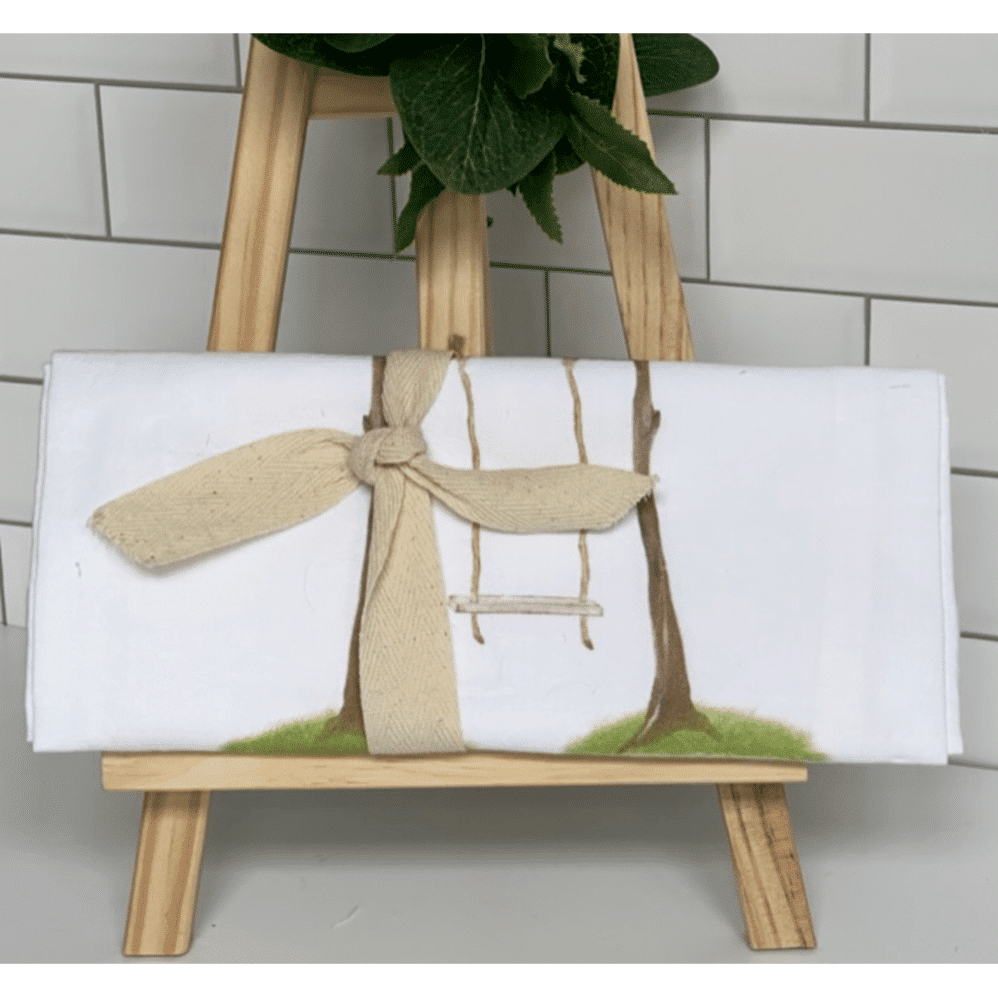 swing flour sack towel wrapped