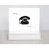 VINTAGE black rotary telephone note cards with the words; hello, it's me