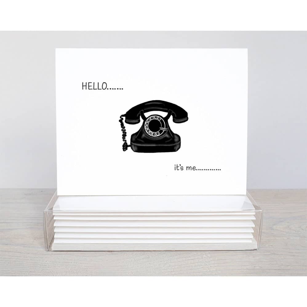 telephone note card