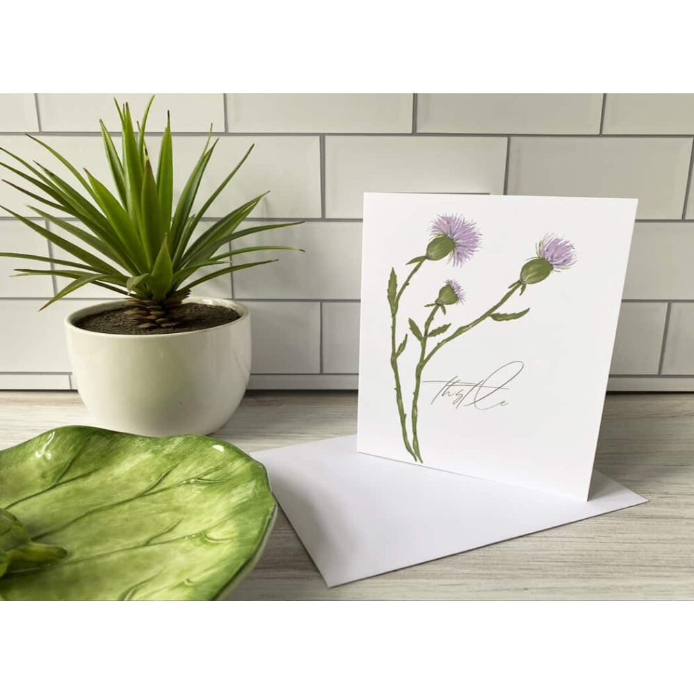 thistle note card set