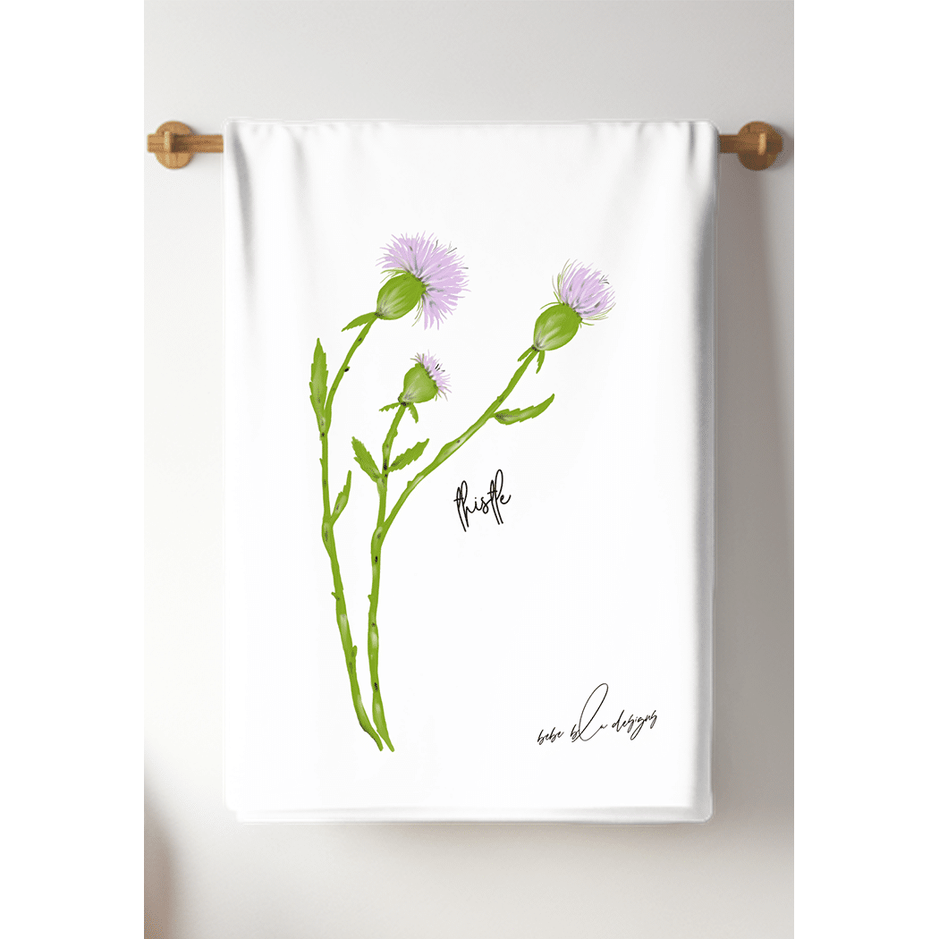 thistle tea towel