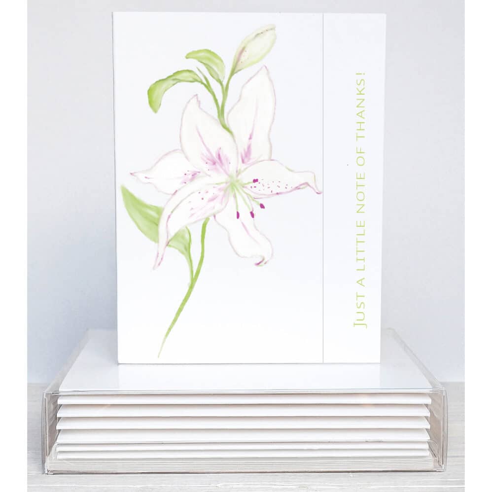 tiger lily just a little thanks you note