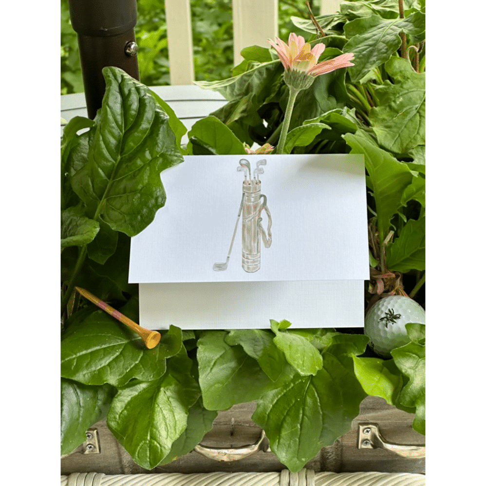 vintage golf bag card
