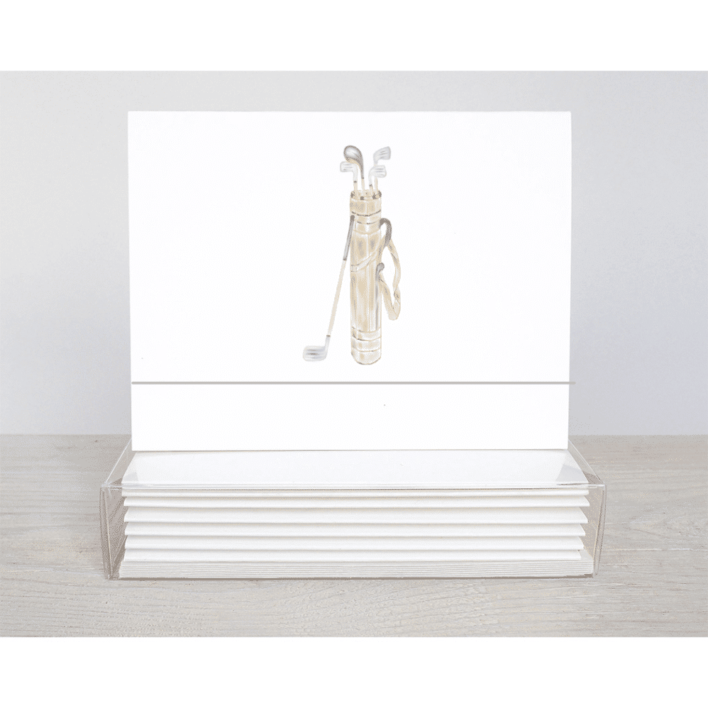 vintage golf bag note cards