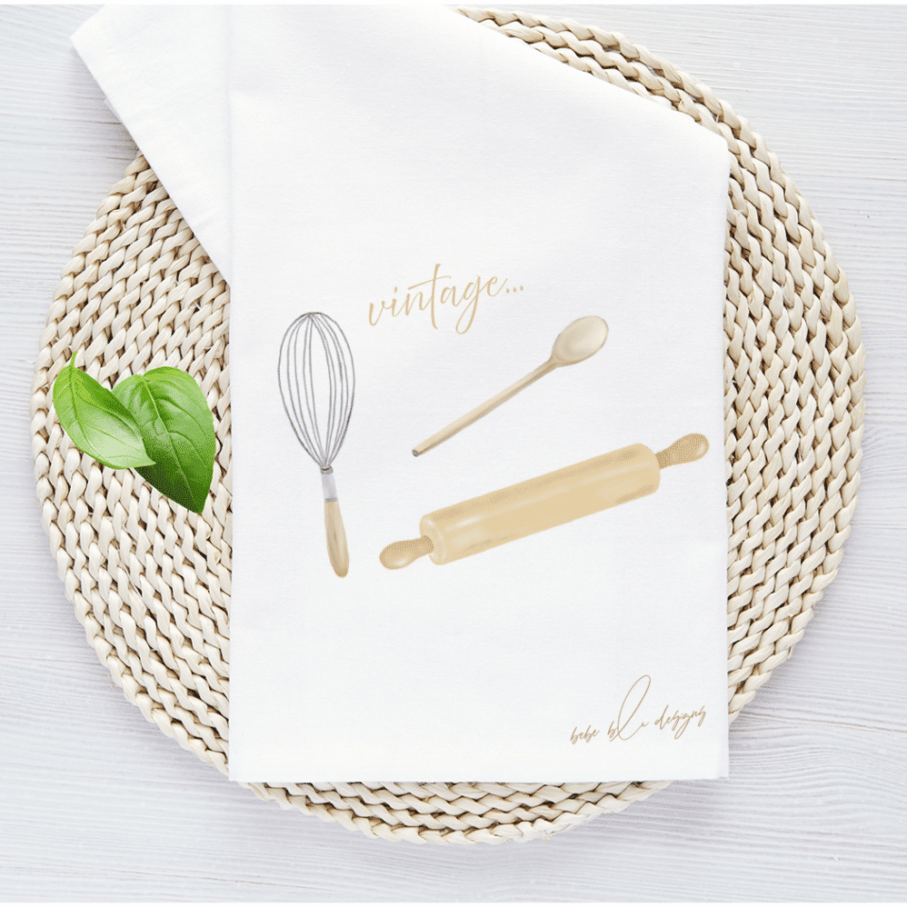 vintage rolling pin spoon whisk