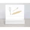 note cards with a vintage rolling pin, whisk and wooded spoon