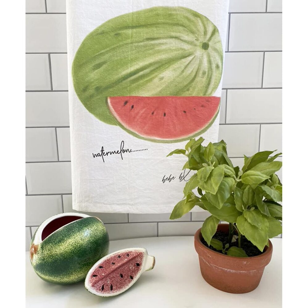 watermelon flour sack towel