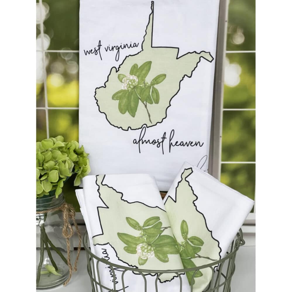 west virginia flour sack towel